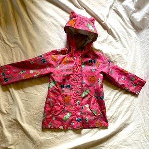 Girls Carters kitty cat rain coat size 4
